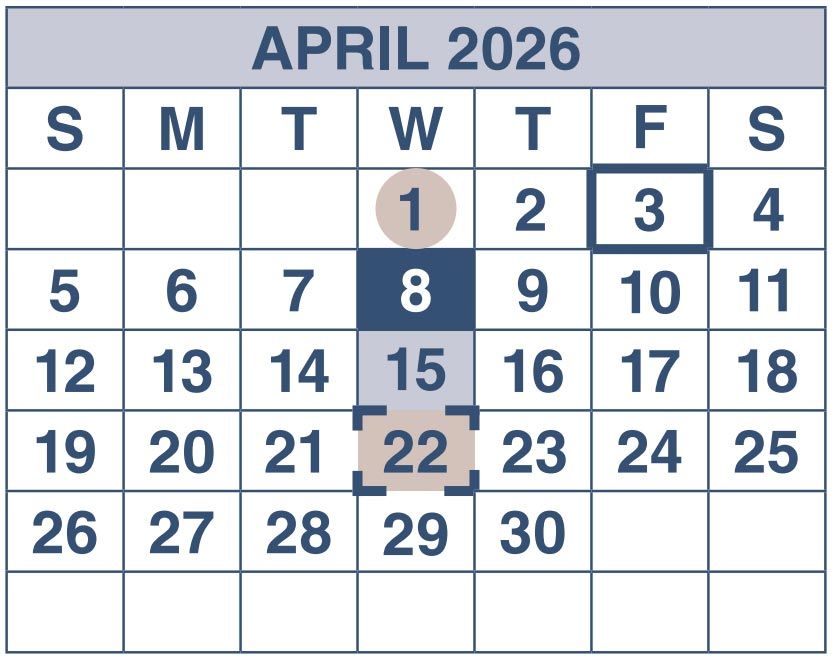 April 2026 - SSDI & SSI Payment Schedule