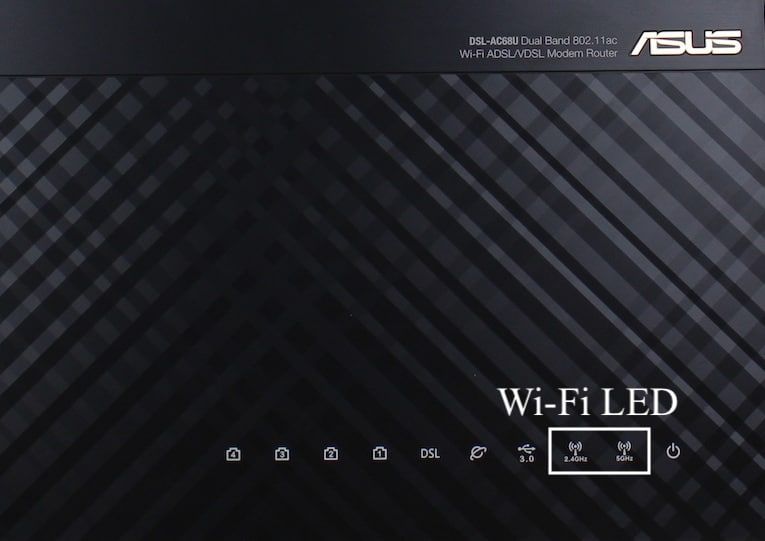 2.4GHz & 5GHz Wi-Fi LED on Asus Router