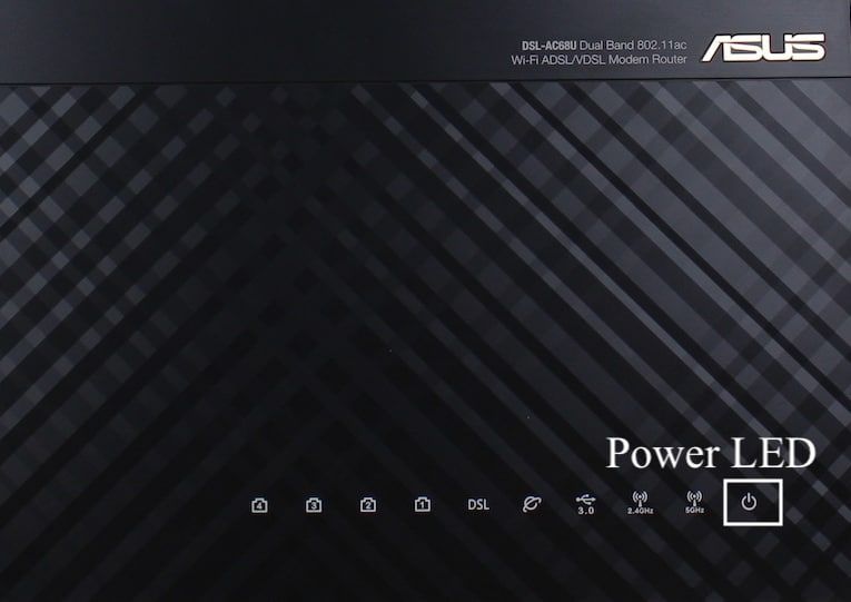 Power Light on Asus Router