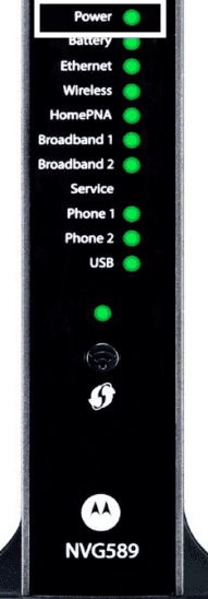 Power Light on AT&T Router or Gateway