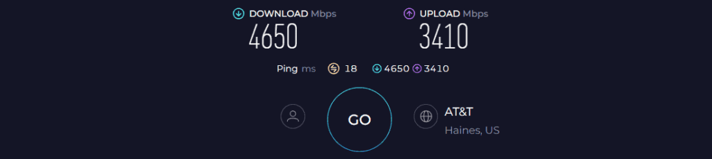 TP-Link Archer AXE300 Speed Test