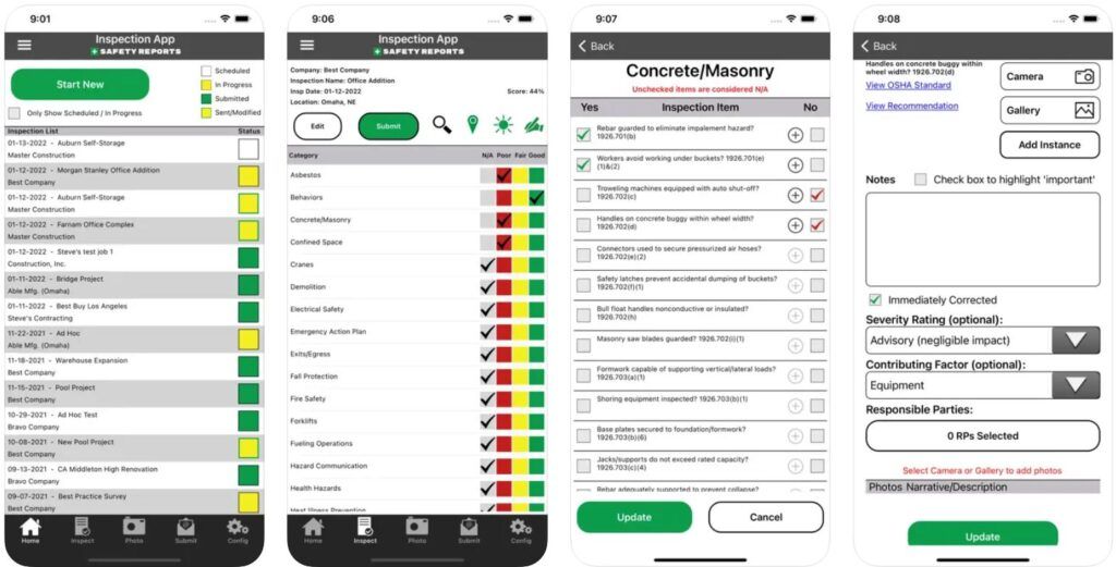 Safety Reports screenshots