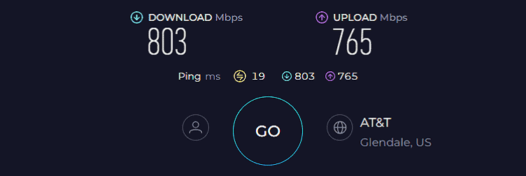 ASUS RT-AX5400 Speed Test