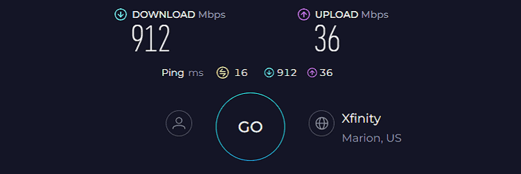 Linksys MX12600 Speed Test