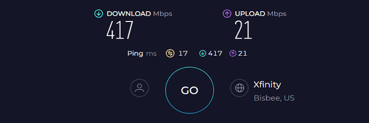 Netgear C7000 Speed Test