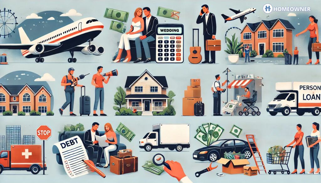 illustration of the ways you can spend a personal loan