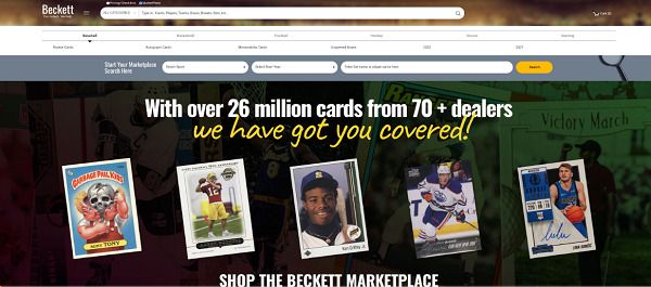 Beckett Sell Baseball Cards