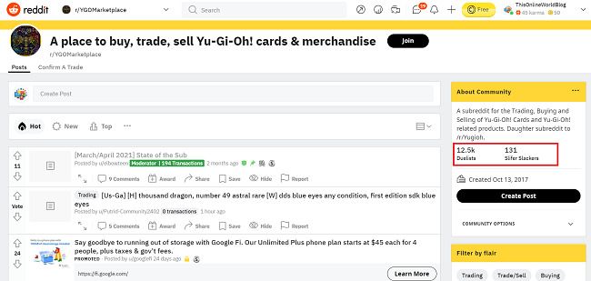 YGOMarketplace-Reddit