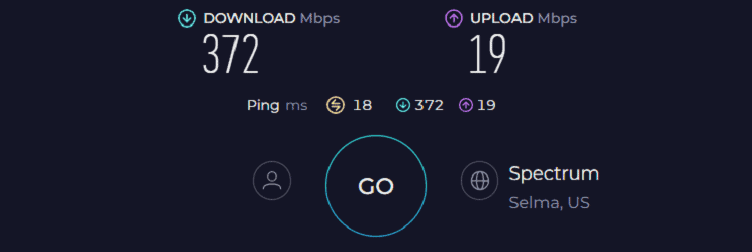 Netgear R6700AXS Speed Test