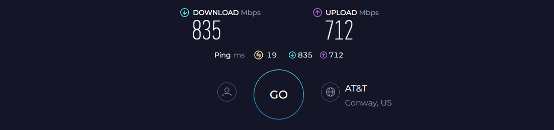 ASUS RT-AX86U Pro Speed Test