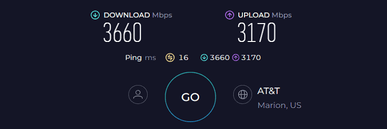 TP-Link Archer BE9300 Speed Test