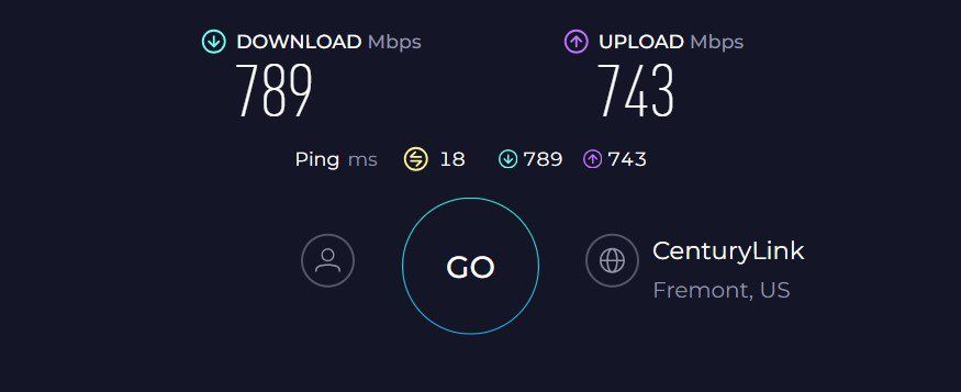 ASUS RT-AX5400 Speed Test
