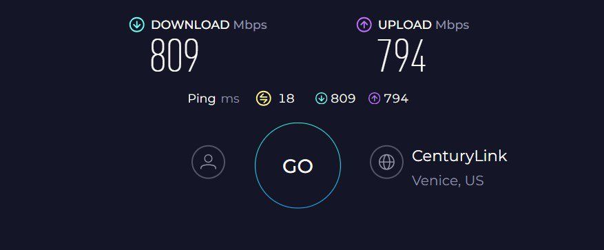 Netgear RAX54S Speed Test