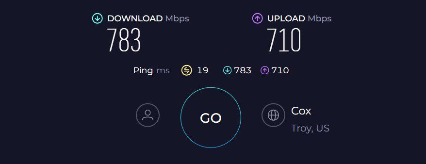 Netgear RAX54S Speed Test
