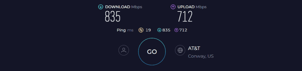 ASUS RT-AX86U Pro Speed Test