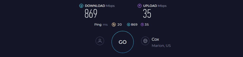ASUS GS-AX3000 Speed Test