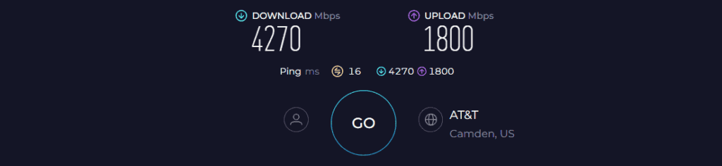 ASUS ROG Rapture GT-AXE16000 Speed Test
