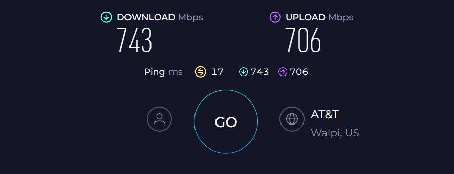 ASUS RT-AX5400 Speed Test