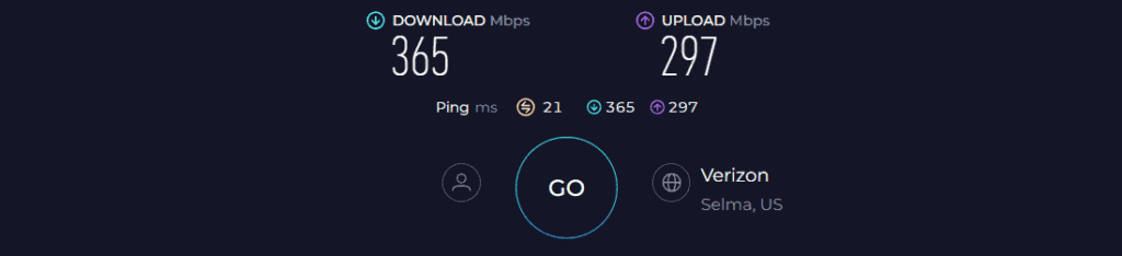 Netgear R6700X Speed Test