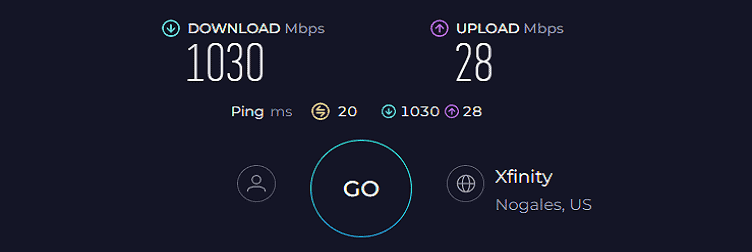 ARRIS G36 Speed Test