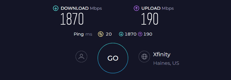 Netgear RAXE500 Speed Test