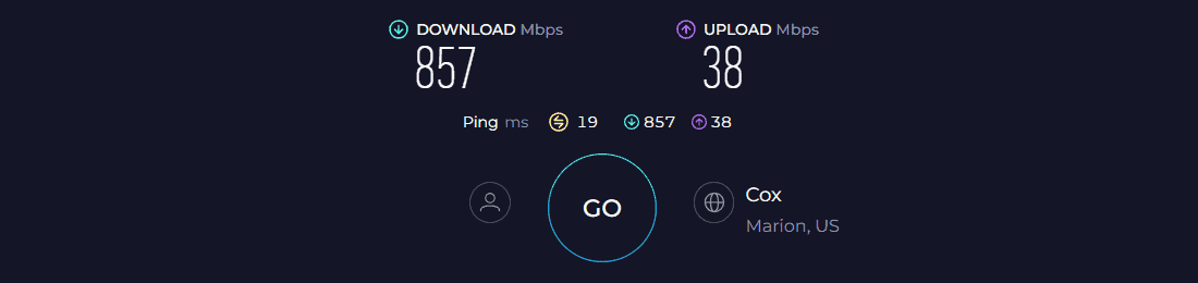 Asus RT-AX82U Speed Test