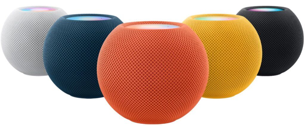 photo of a group of Apple HomePod Mini devices