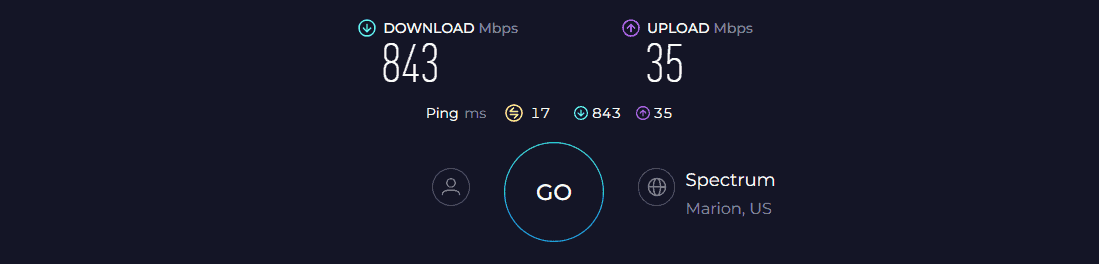 ARRIS SURFboard S33 Speed Test