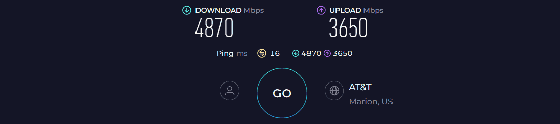 TP-Link Archer BE800 Speed Test