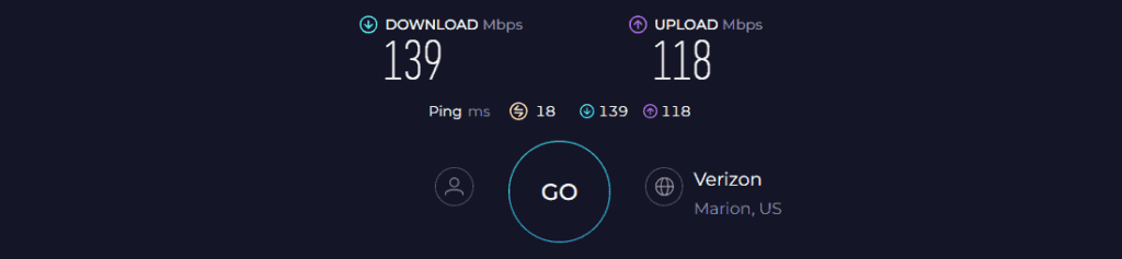 Cudy RE3000 Speed Test