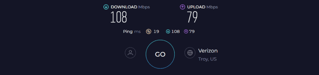 Netgear EX5000 Speed Test
