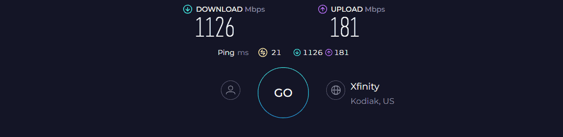 Hitron CODA56 Speed Test