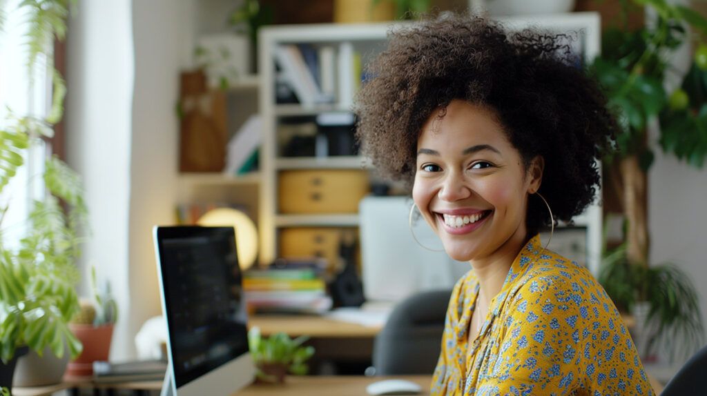 photo of a woman using the Cleo app