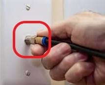 Connect Ethernet adapter to wall outlet