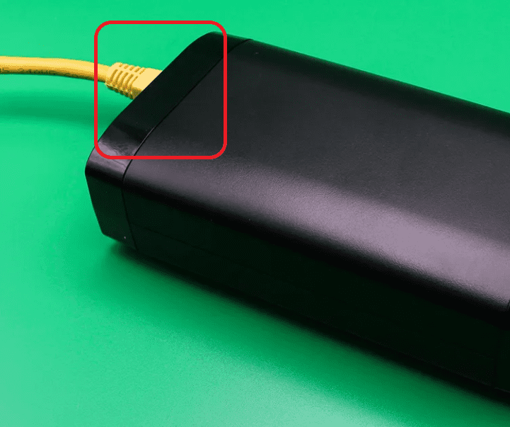 Plugin Ethernet cable into MoCA adapter.
