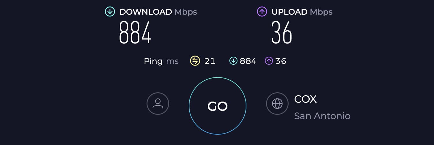 ARRIS S33 Speed Test