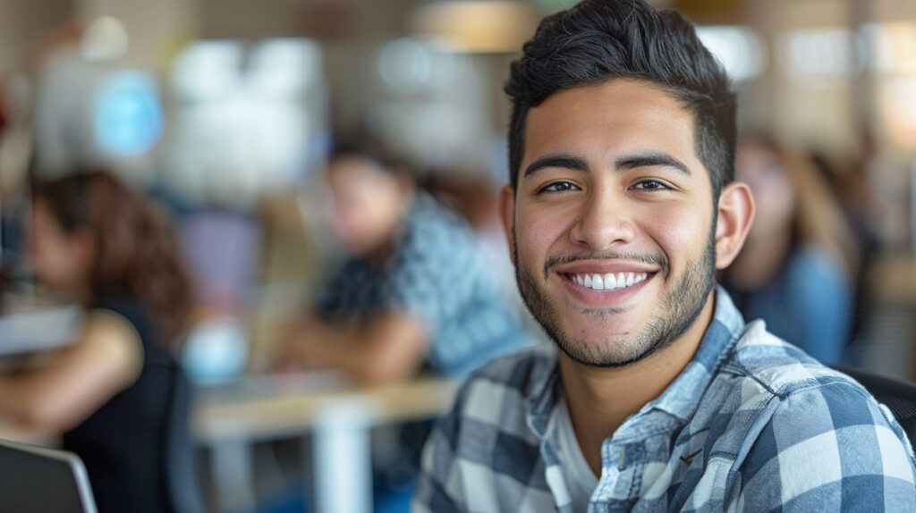 photo of a man happy to get a cash advance from Dave