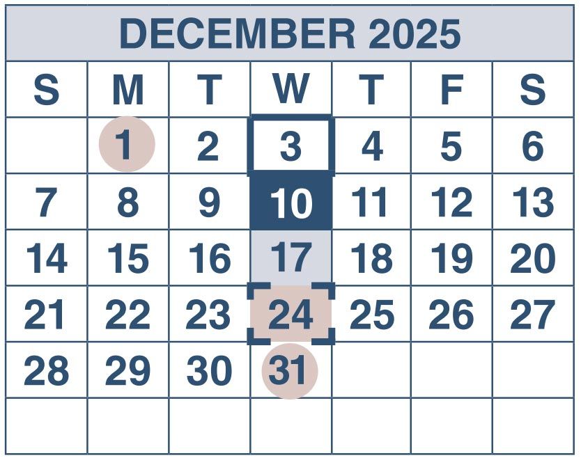 December 2025 - SSDI & SSI Payment Schedule