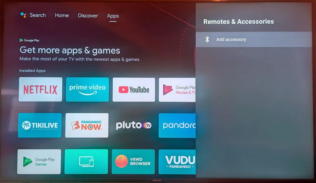 Hisense TV Bluetooth settings