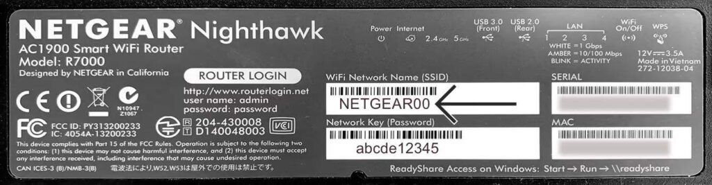 Netgear SSID number