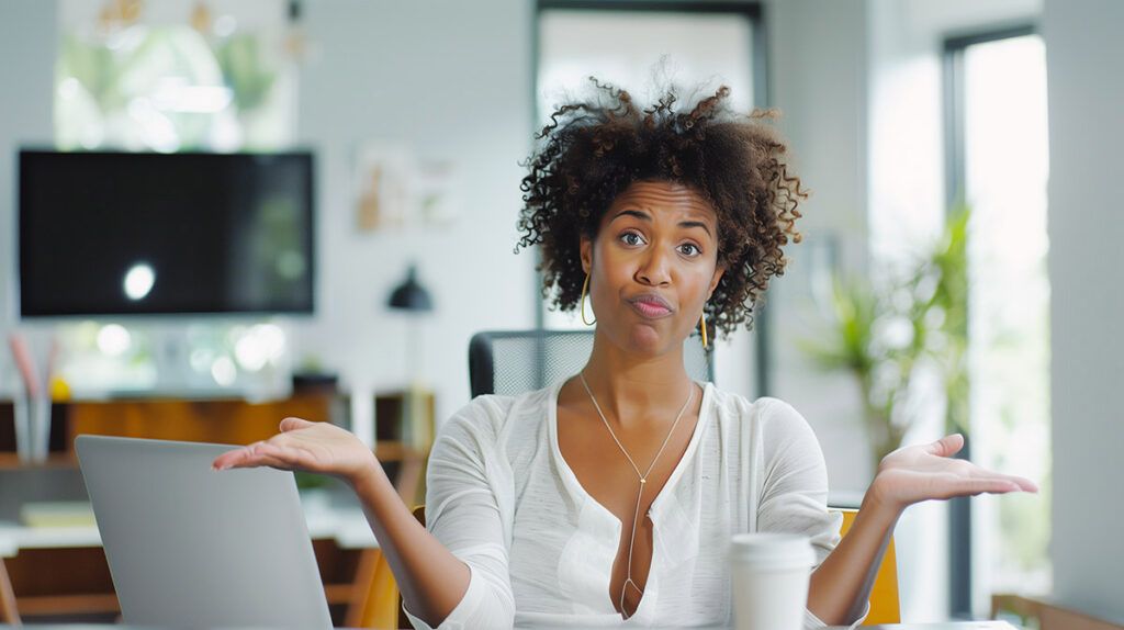 photo of a woman who looks annoyed