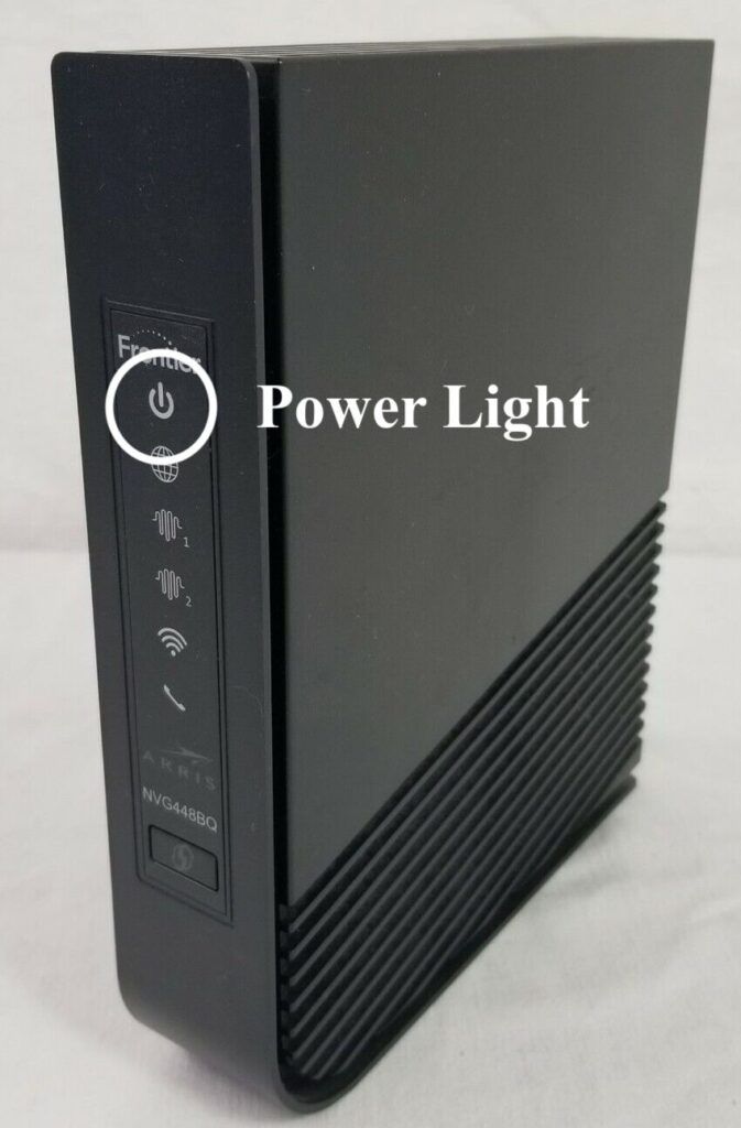 Power Light on Frontier Router