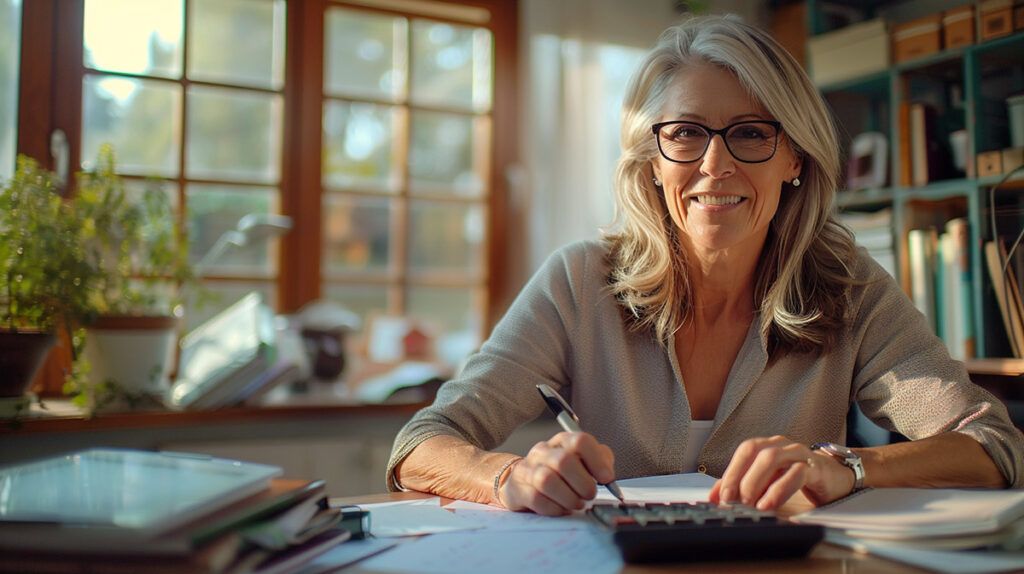 photo of a woman using the goal-based budgeting method