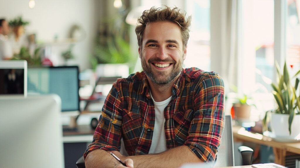 photo of a man using the Hiatus app to manage his money