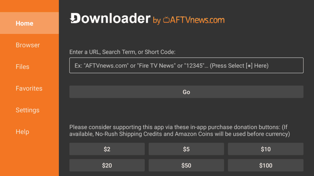 Downloader app settings