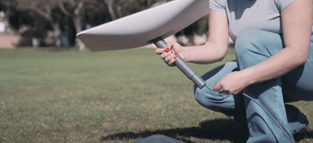 Inserting Cable into the Dish
