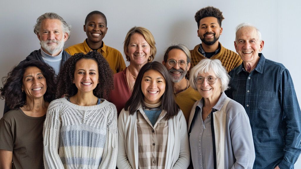 photo of a group of adults at various ages