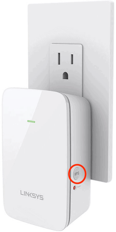 Pressing WPS Button on Linksys Extender