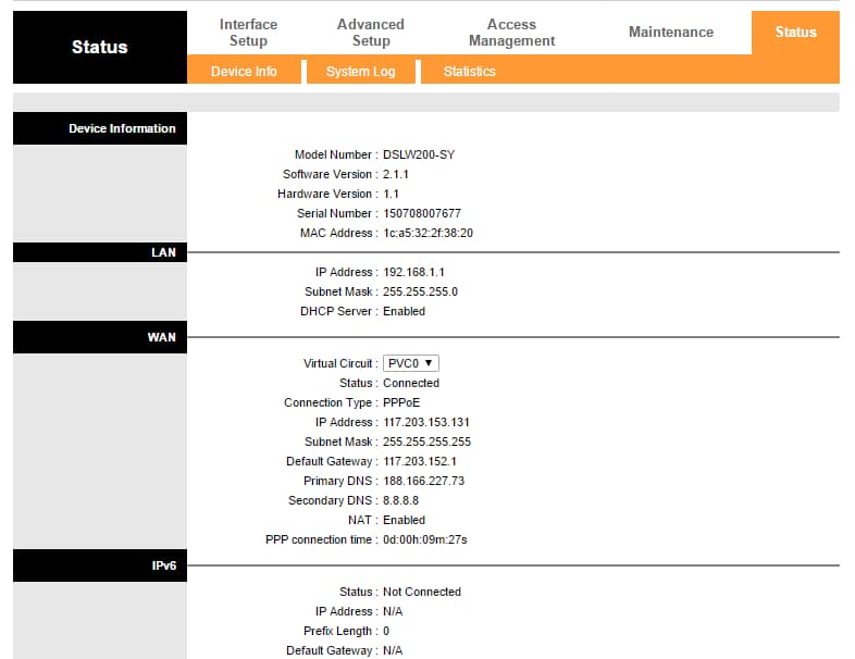 xDSL Modem Configuration