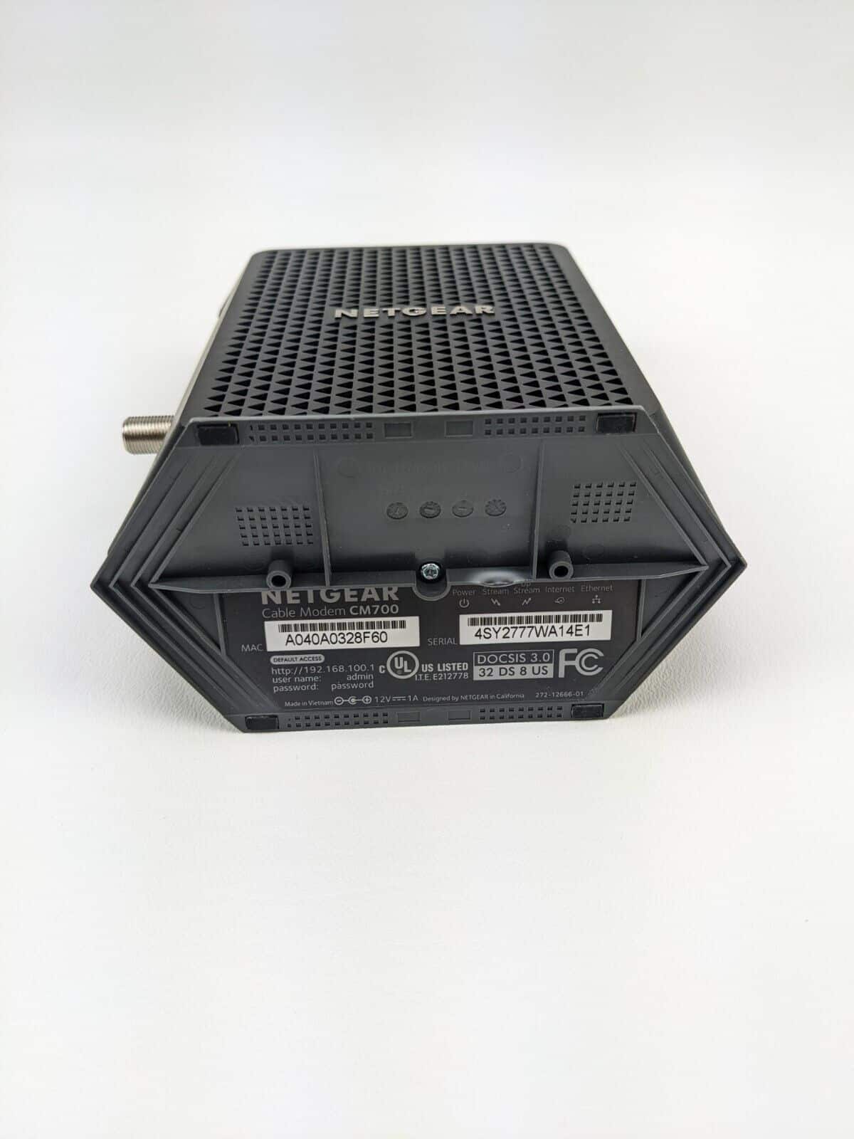 Netgear CM700 Bottom View
